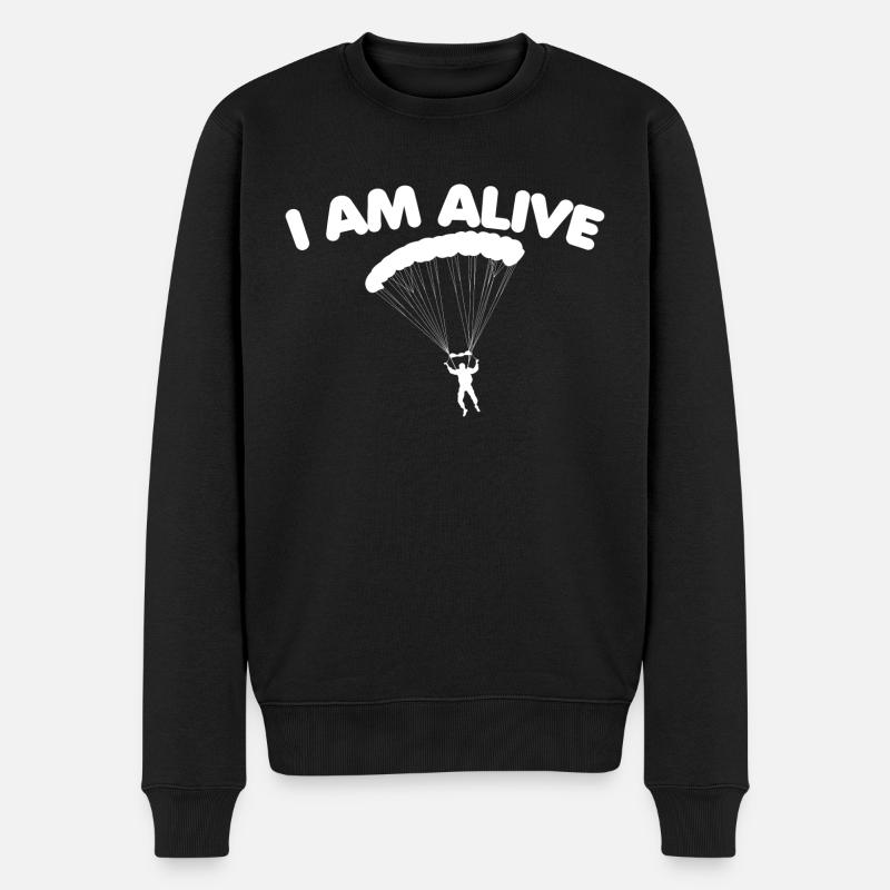 Parachutisme parachutiste - Pull Premium bio Homme - noir