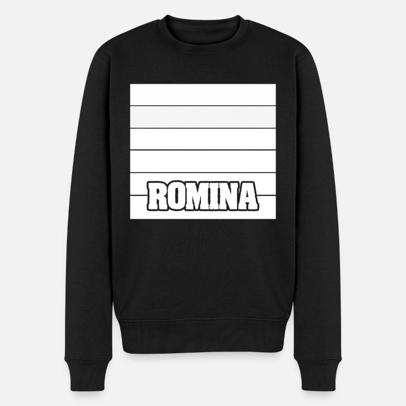 Mädchenname Romina - Männer Premium Bio Pullover - Schwarz