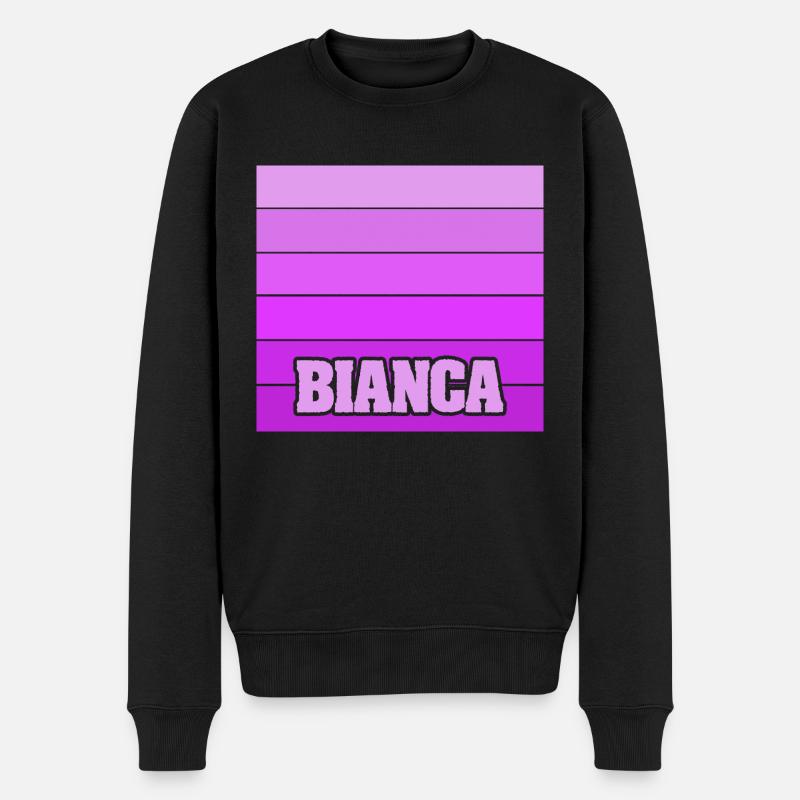 Geschenk für Bianca - Männer Premium Bio Pullover - Schwarz