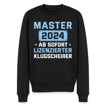 Master 2024 Bestandene Masterprüfung Geschenk - Männer Premium Bio Pullover - Schwarz - Vorne - Nico (187cm)