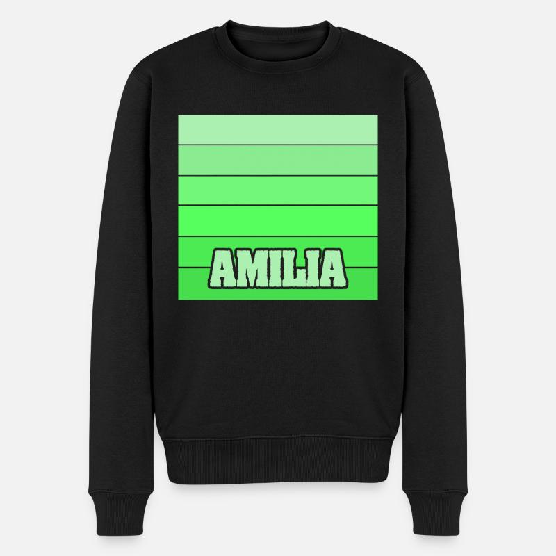 Amilia - Pull Premium bio Homme - noir