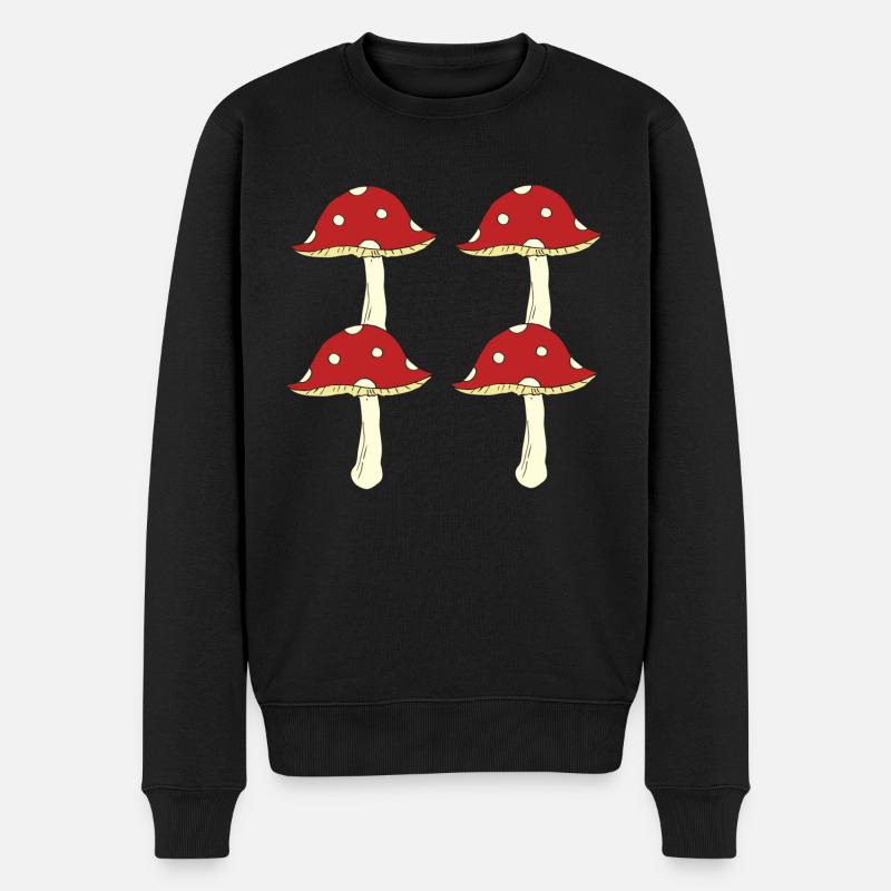 Toadstool 4pcs - Men's Premium Organic Jumper - black
