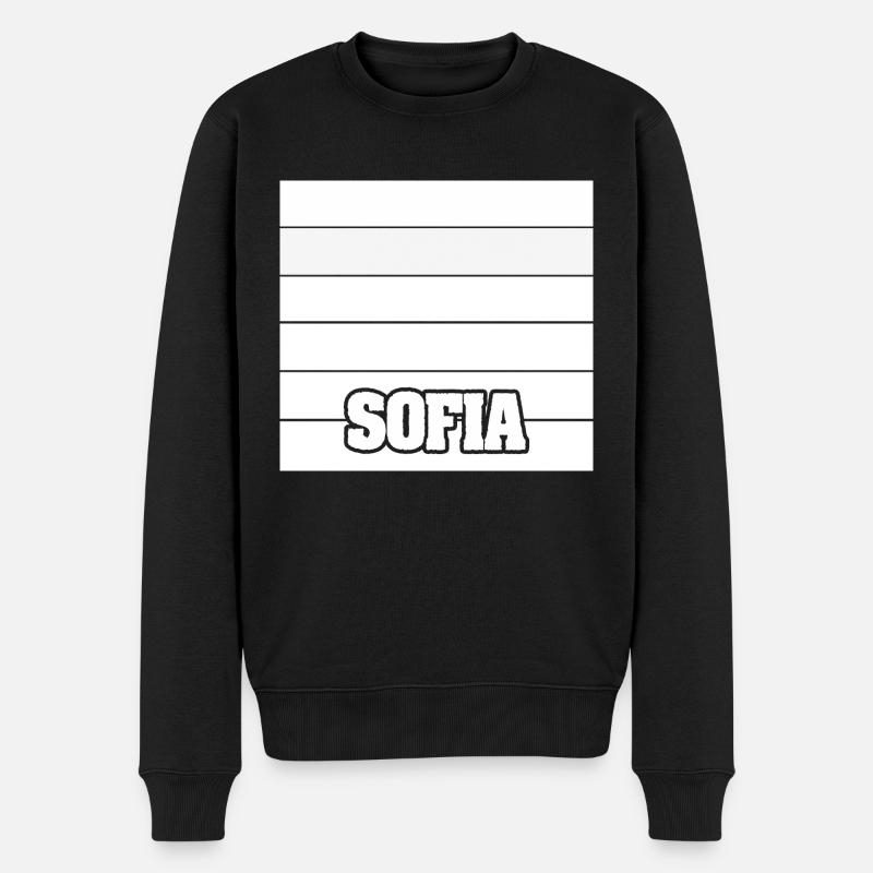 Sofia als Frauenname - Männer Premium Bio Pullover - Schwarz