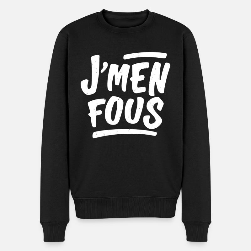 J'men fous - Pull Premium bio Homme - noir