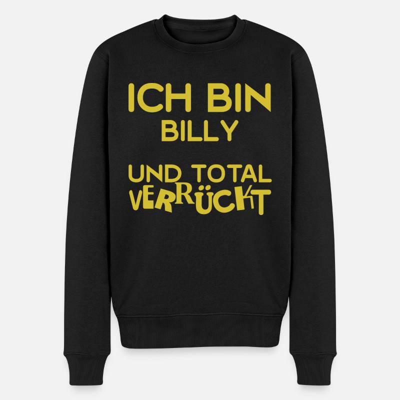 Billy als Billy - Männer Premium Bio Pullover - Schwarz