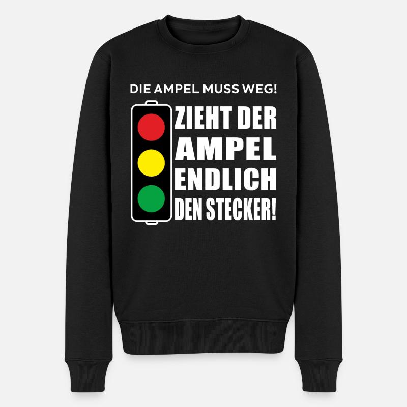 Zieht der Ampel endlich den Stecker - Männer Premium Bio Pullover - Schwarz