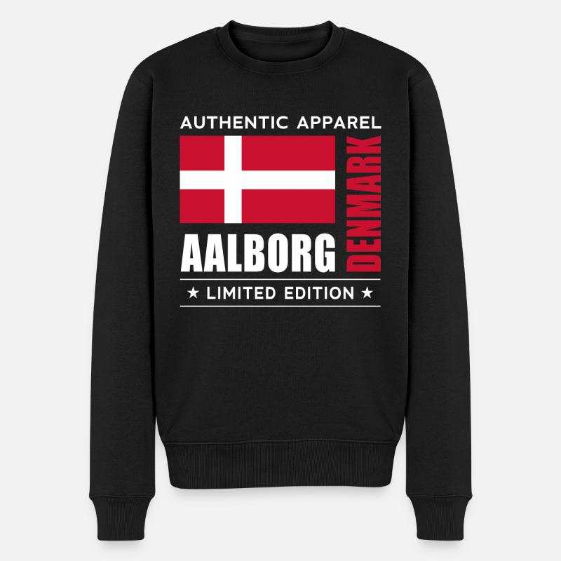Aalborg - Økologisk premium-sweatshirt til mænd - sort