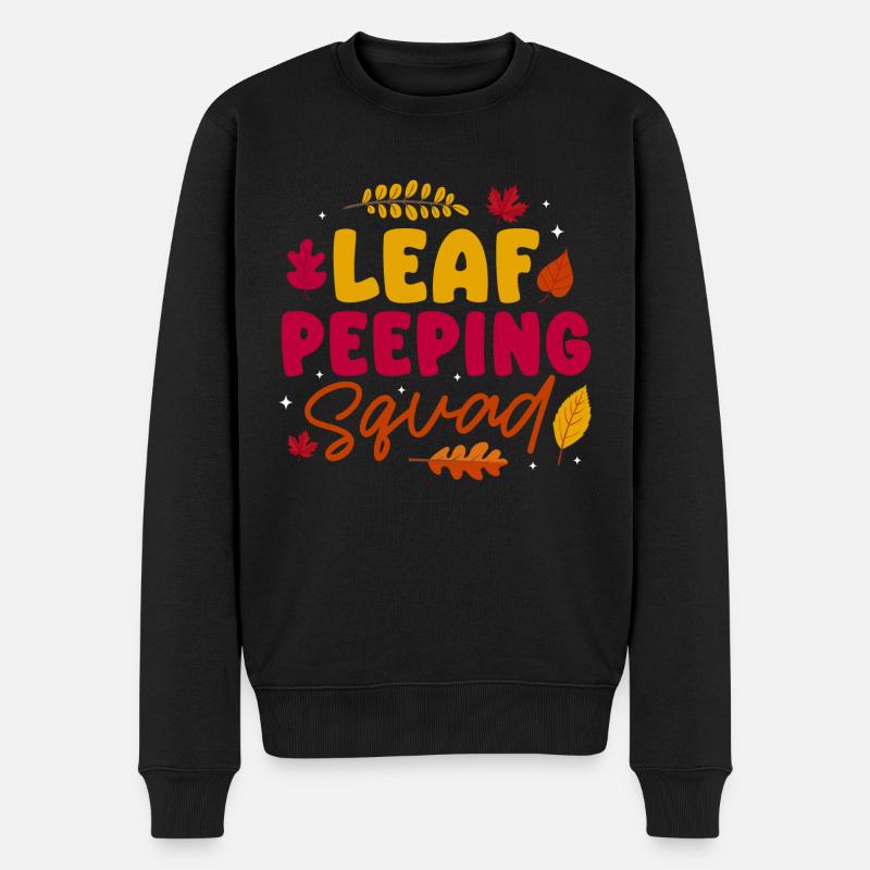 Leaf Peeping Squad Autumn Leaf Peeper - Pull Premium bio Homme - noir