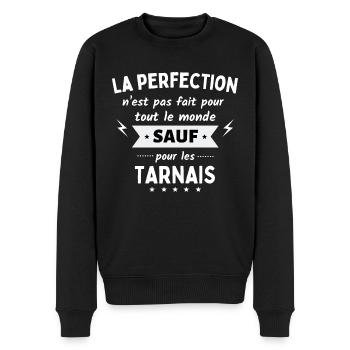 La perfection n’est pas fait sauf pour les tarnais - Pull Premium bio Homme - noir - Devant - Nico (187cm)