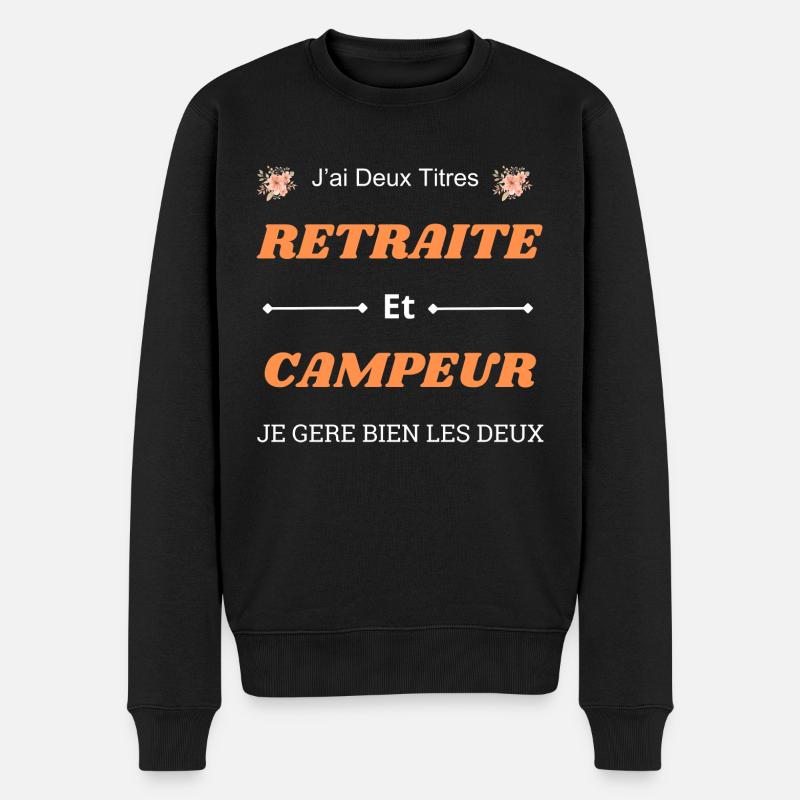 J'ai deux titres - Pull Premium bio Homme - noir