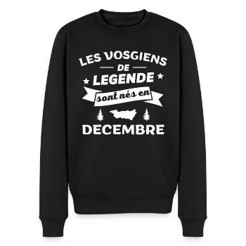 les vosgiens de legende nés en decembre - Pull Premium bio Homme - noir - Devant - Nico (187cm)