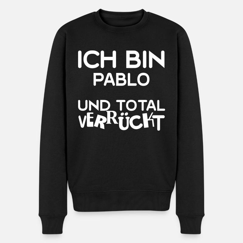 First name Pablo - Men's Premium Organic Jumper - black