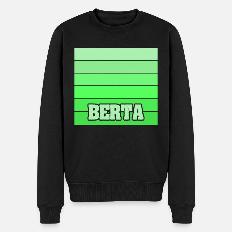 Geschenk für Berta - Männer Premium Bio Pullover - Schwarz