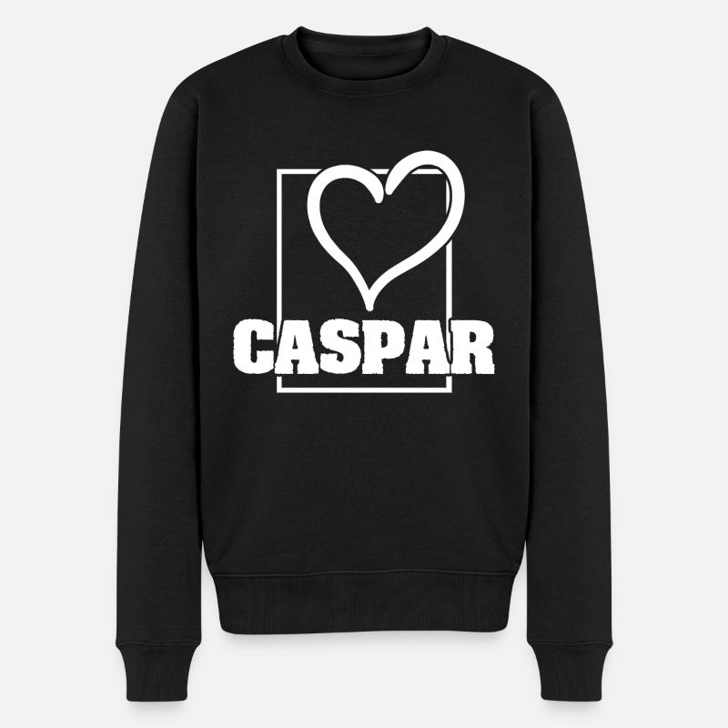 Caspar - Pull Premium bio Homme - noir