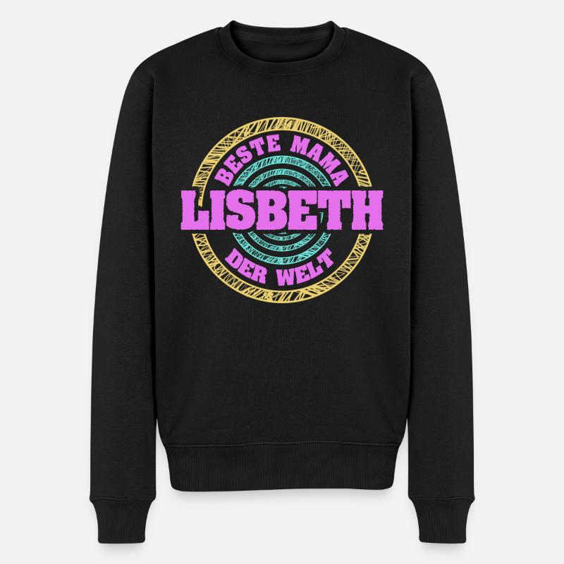 Lisbeth als Mutter - Männer Premium Bio Pullover - Schwarz