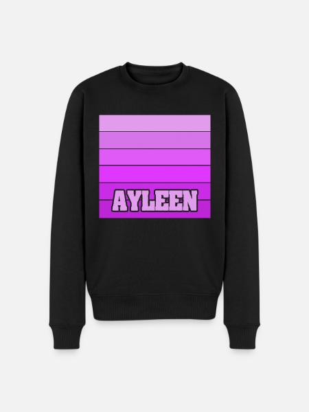 Ayleen als Mädchenname - Männer Premium Bio Pullover - Schwarz