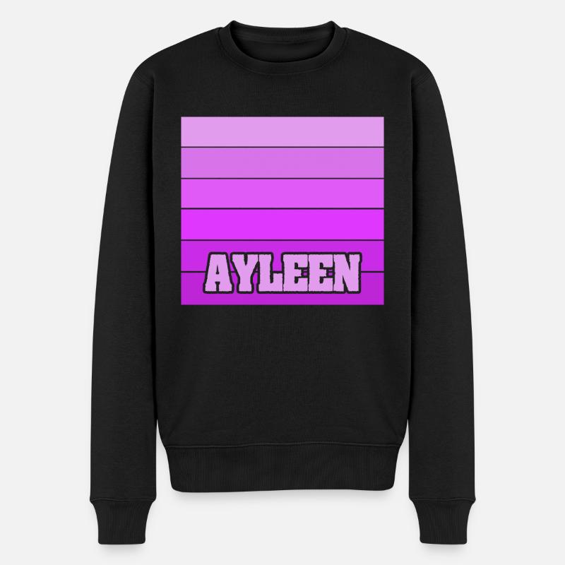 Ayleen als Mädchenname - Männer Premium Bio Pullover - Schwarz