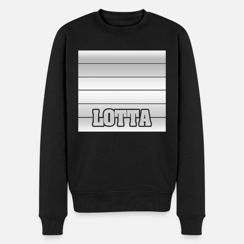 Tochter Lotta - Männer Premium Bio Pullover - Schwarz