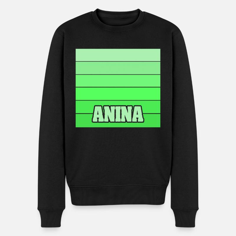 Tochter Anina - Männer Premium Bio Pullover - Schwarz