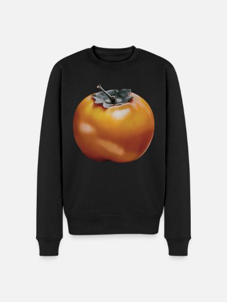 Kaki Frucht - Männer Premium Bio Pullover - Schwarz