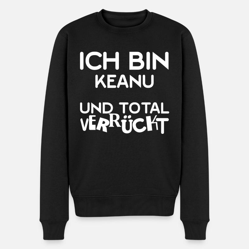 Keanu - Männer Premium Bio Pullover - Schwarz