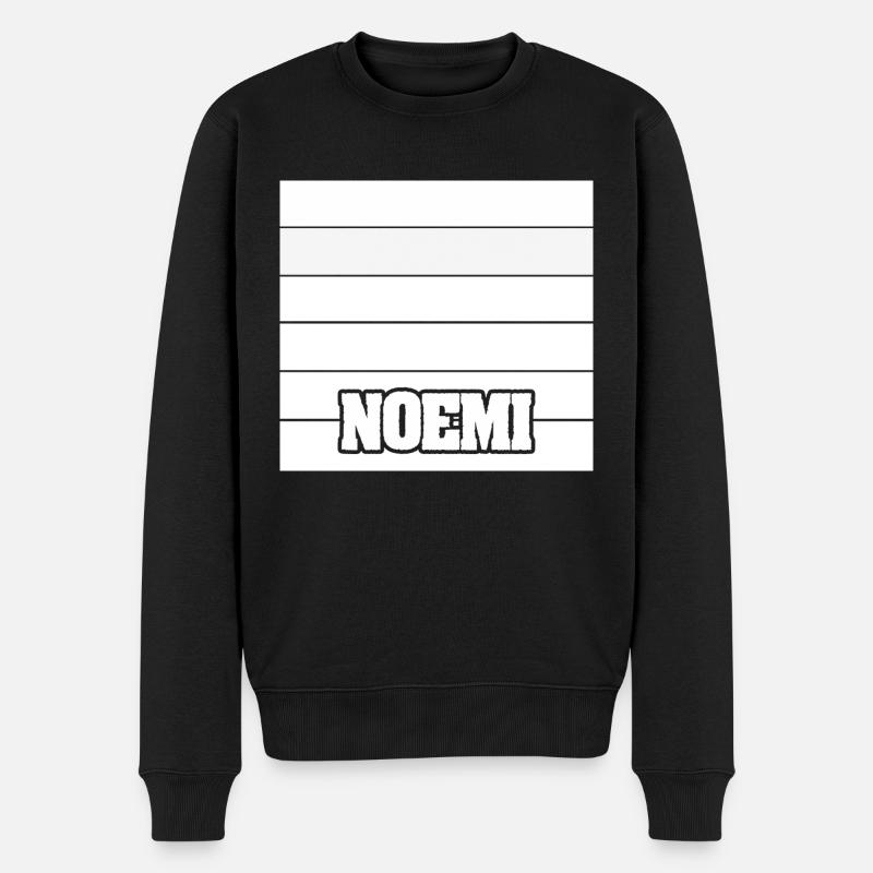 Frauenname Noemi - Männer Premium Bio Pullover - Schwarz