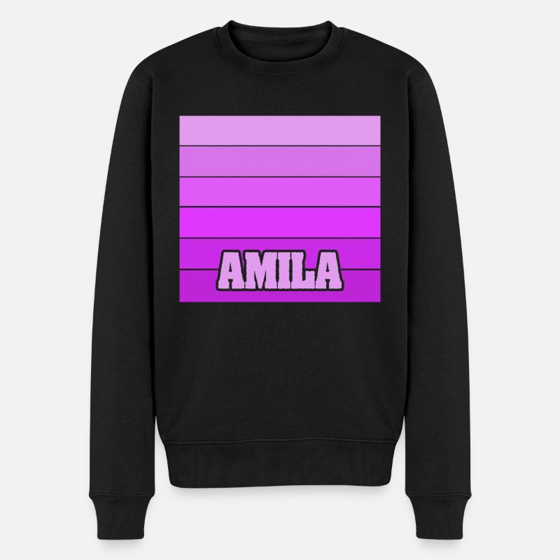 Nom de jeune fille Amila - Pull Premium bio Homme - noir