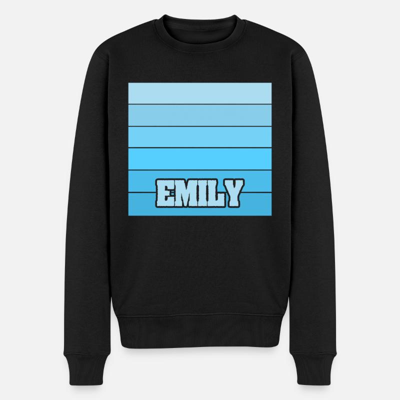 Frauenname Emily - Männer Premium Bio Pullover - Schwarz