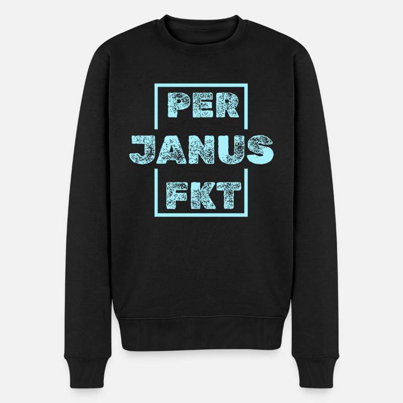 Janus - Männer Premium Bio Pullover - Schwarz