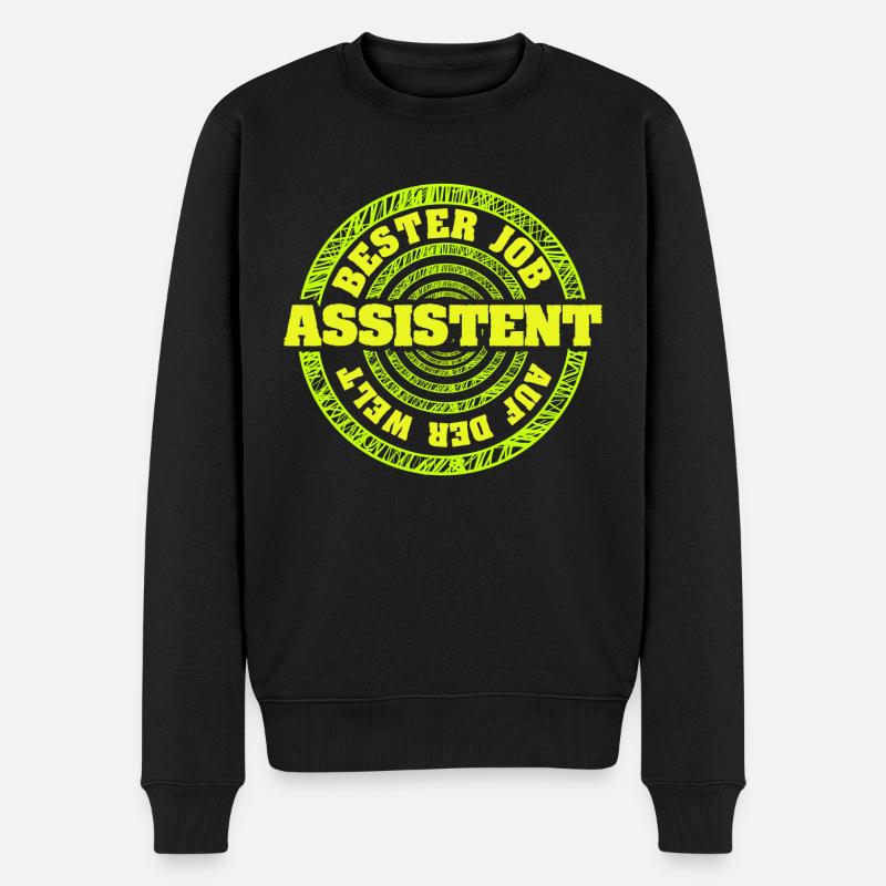 Assistent - Männer Premium Bio Pullover - Schwarz