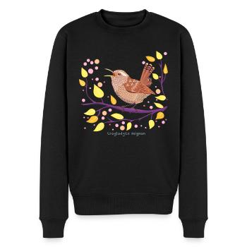 troglodyte mignon - Pull Premium bio Homme - noir - Devant - Nico (187cm)