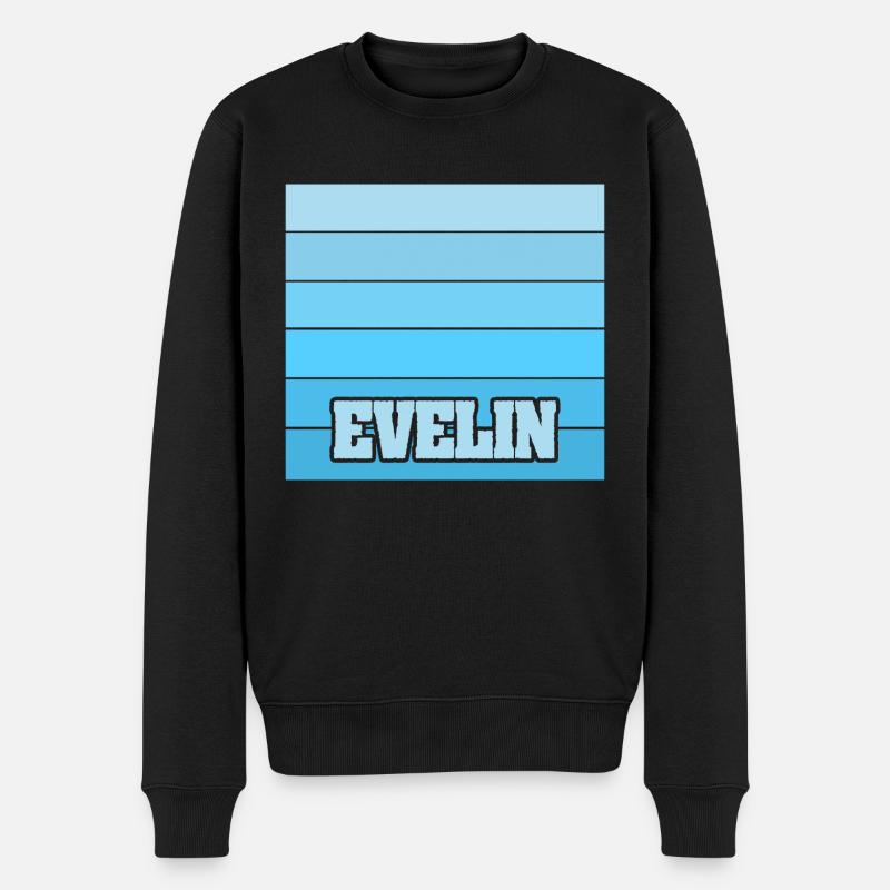 Evelin als Frauenname - Männer Premium Bio Pullover - Schwarz