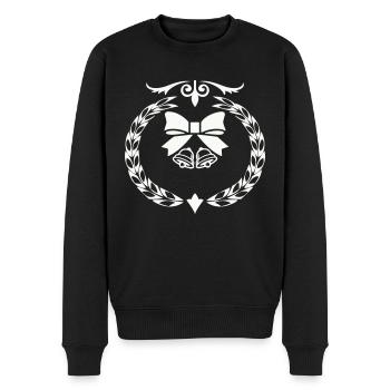 Wreath Bells - Men's Premium Organic Jumper - black - Front - Nico (187cm)