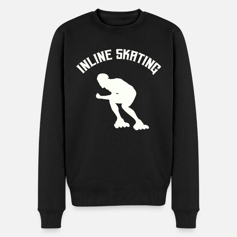 Inline Skating - Men's Premium Organic Jumper - black