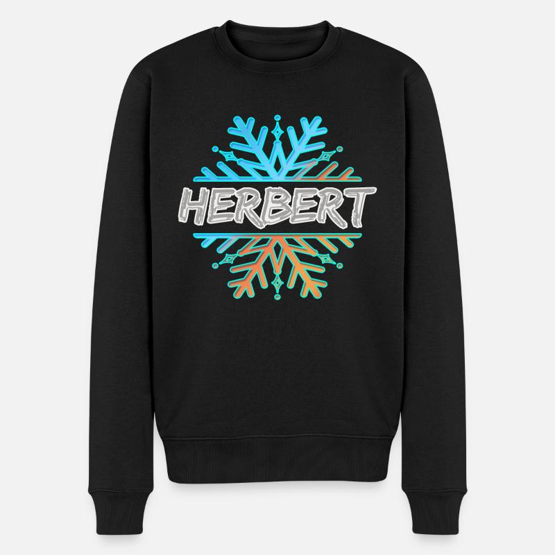 Herbert Herbert - Männer Premium Bio Pullover - Schwarz
