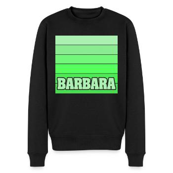Geschenk für Barbara - Männer Premium Bio Pullover - Schwarz - Vorne - Nico (187cm)