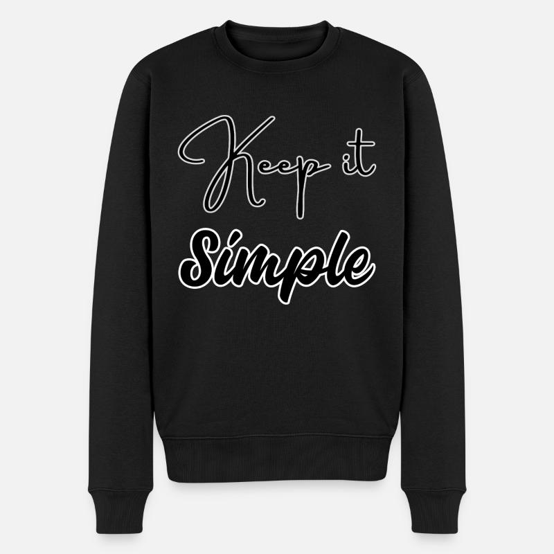 Keep it Simple - Men's Premium Organic Jumper - black