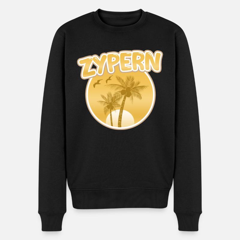 Urlaub Zypern - Männer Premium Bio Pullover - Schwarz