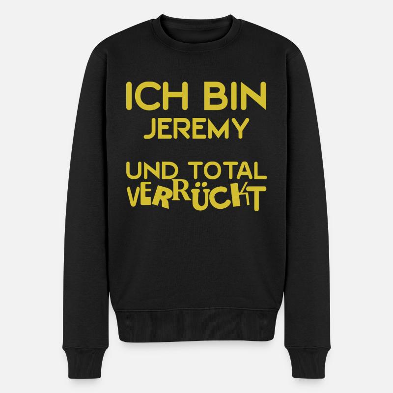 Jeremy - Männer Premium Bio Pullover - Schwarz