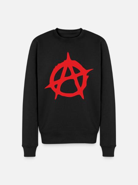 Anarchy Red - Men's Premium Organic Jumper - black