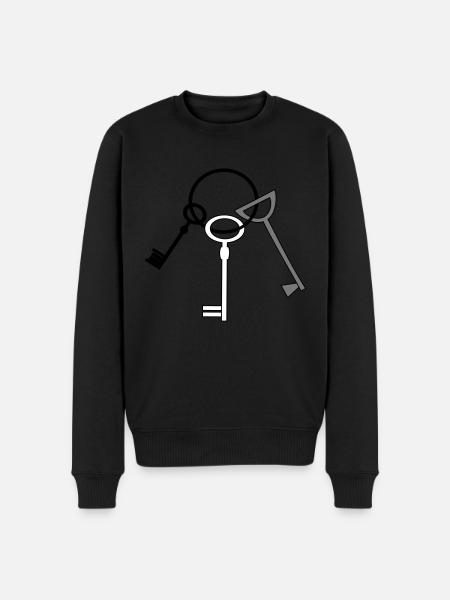 Keychain 3 key vector - Men's Premium Organic Jumper - black