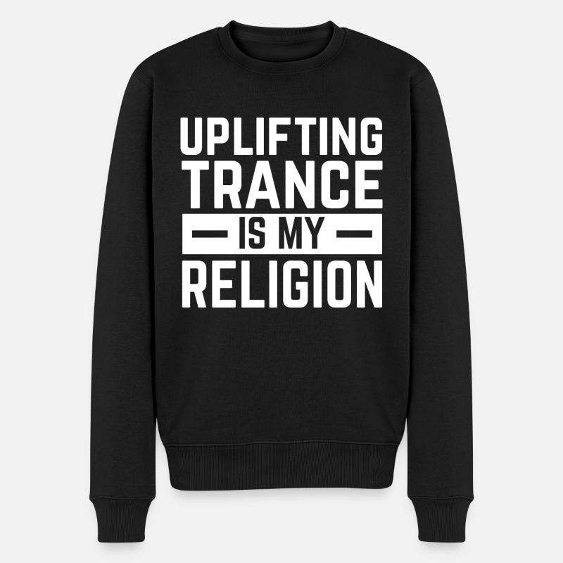 Erhebende Trance - Männer Premium Bio Pullover - Schwarz