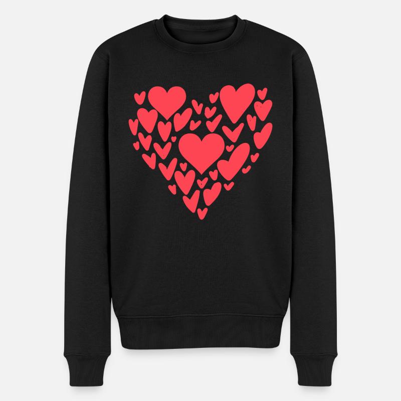 Cœur de cœur - Pull Premium bio Homme - noir