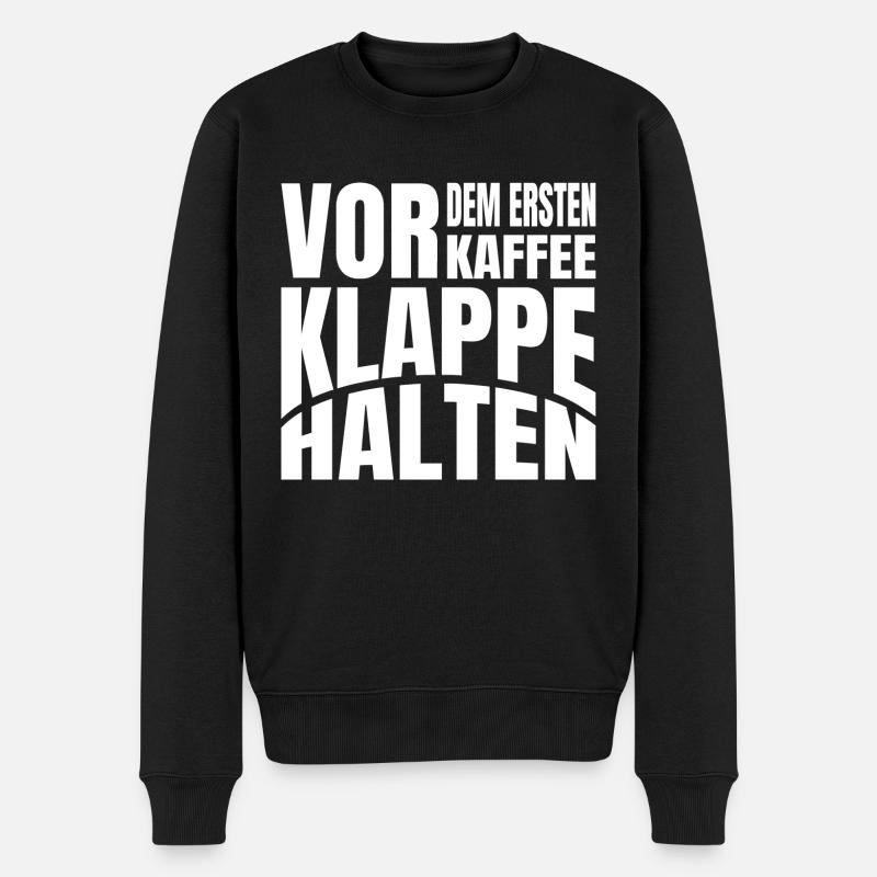 heiß lieben schlafmütze bücher müdigkeit wach - Männer Premium Bio Pullover - Schwarz