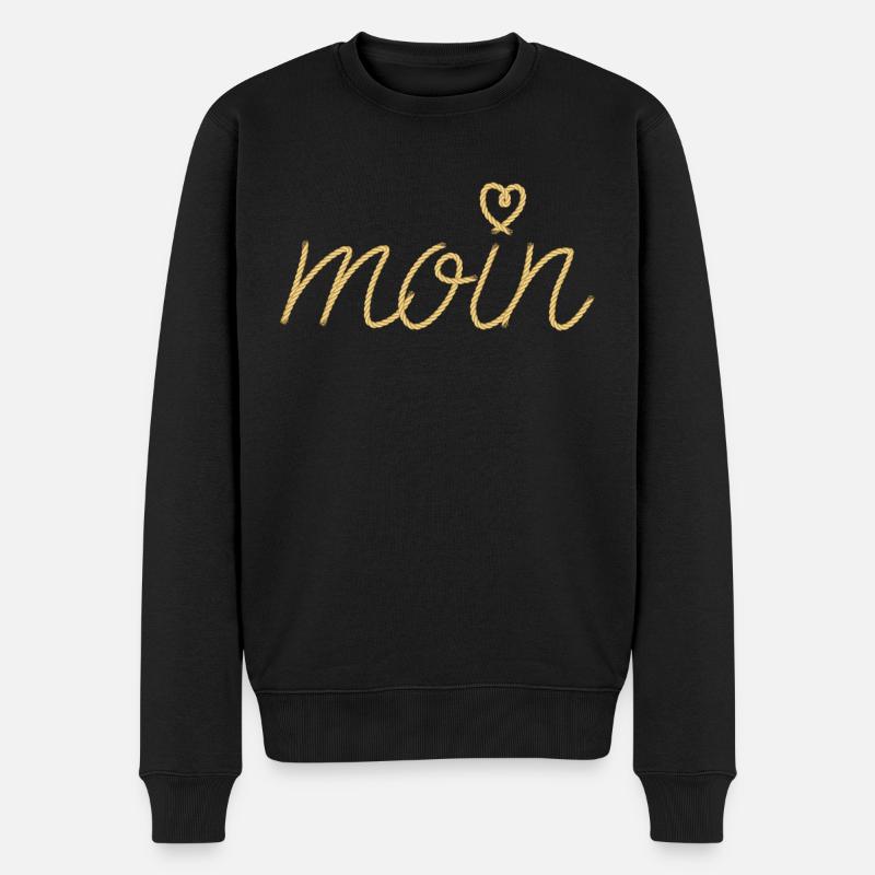 moin T-Shirt - Männer Premium Bio Pullover - Schwarz