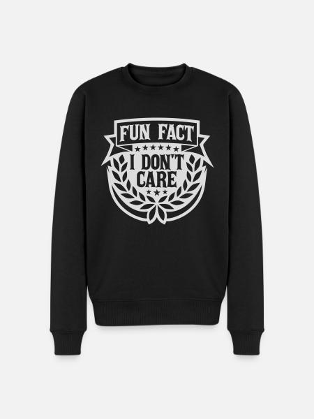 I don't care fact - Men's Premium Organic Jumper - black
