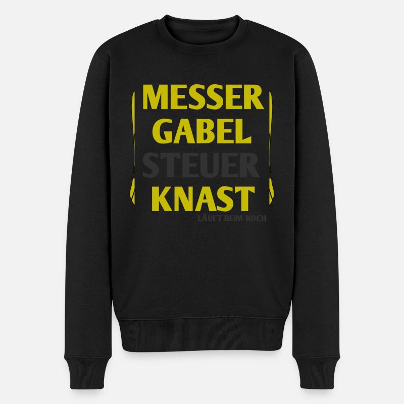 Koch - Küche - Männer Premium Bio Pullover - Schwarz