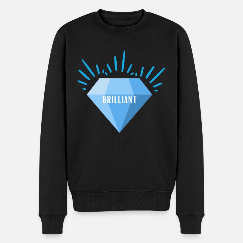 diamand brilliant - Pull Premium bio Homme - noir