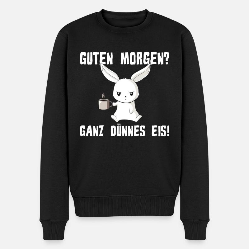 Bonjour? Glace très mince - Pull Premium bio Homme - noir