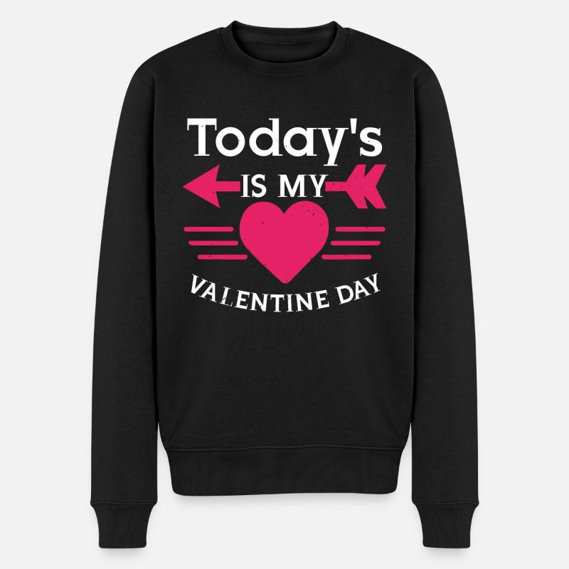 AUJOURD’HUI, C’EST MA SAINT-VALENTIN - Pull Premium bio Homme - noir